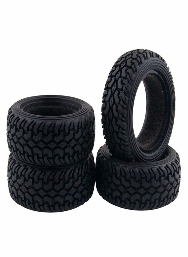 LAFEINA 4PCS 75mm RC Rally Car Grain Rubber Tires for 1:10 RC On Road Car Tamiya HSP HPI Kyosho - Image 3